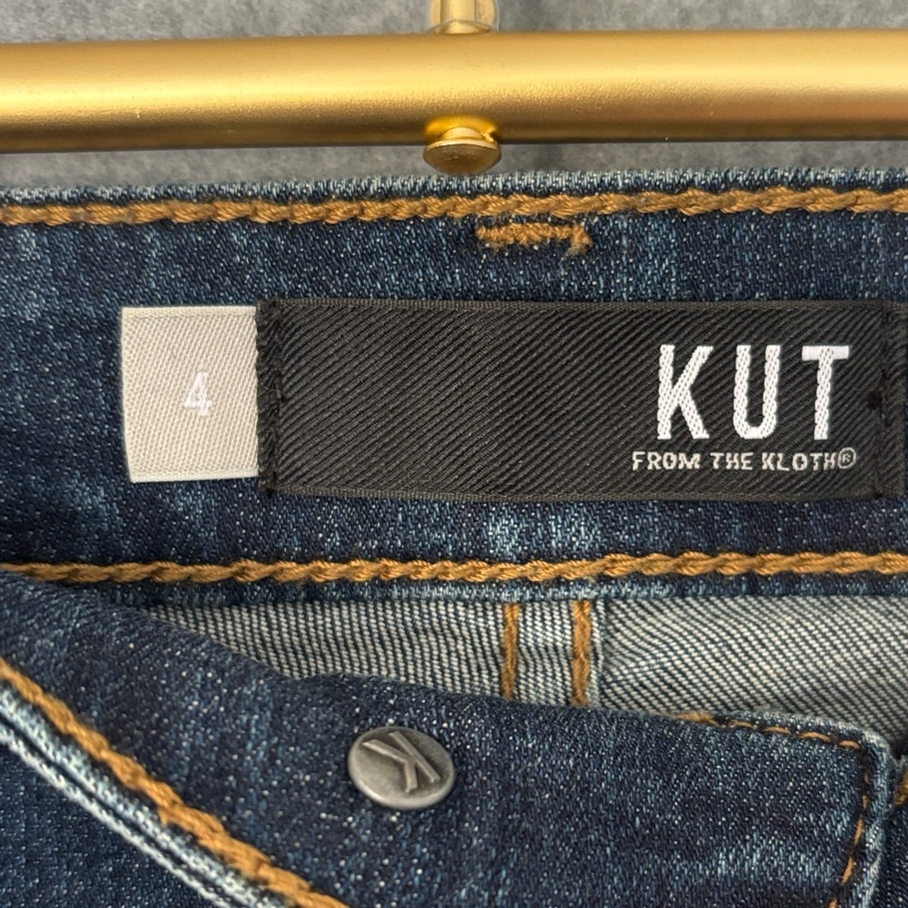 Kut from the Kloth Stella High Rise Flare Jean Pant 4 Dark Base Wash - Picture 9 of 16